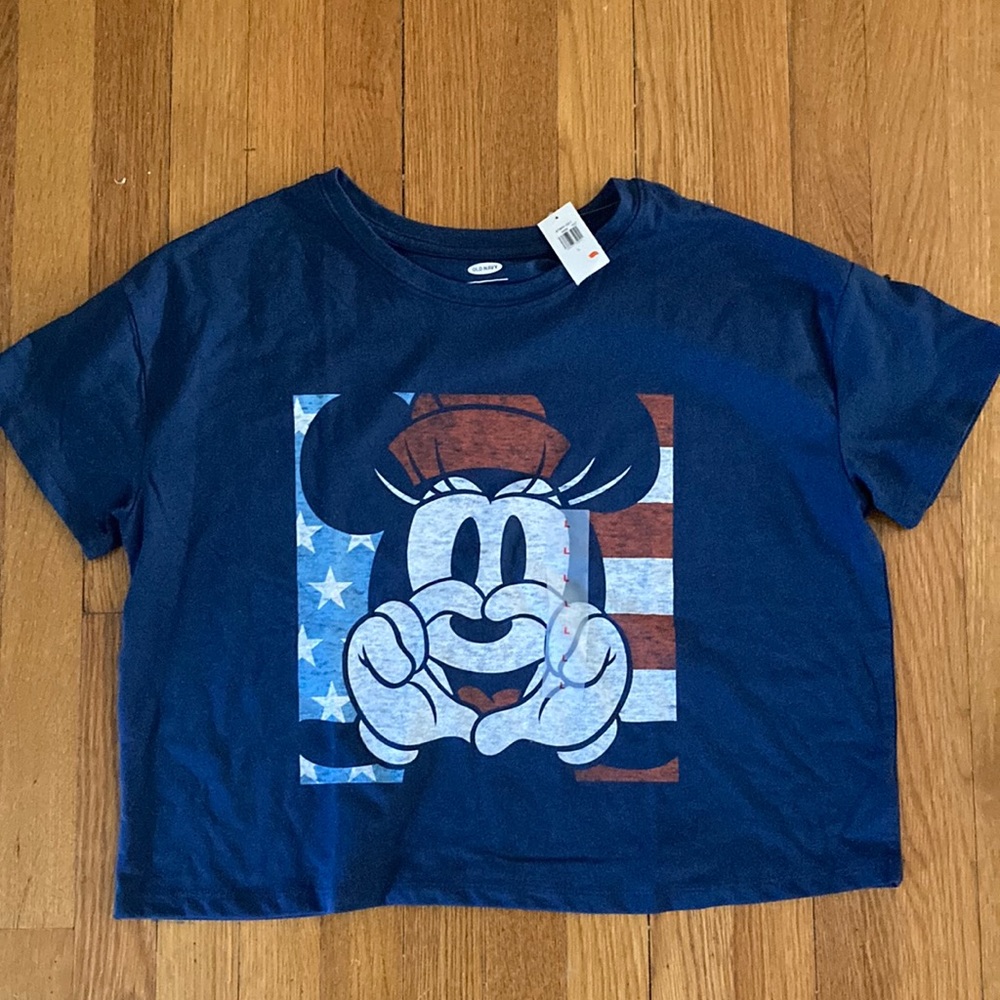 Old navy Mickey Mouse cropped t shirt NWT